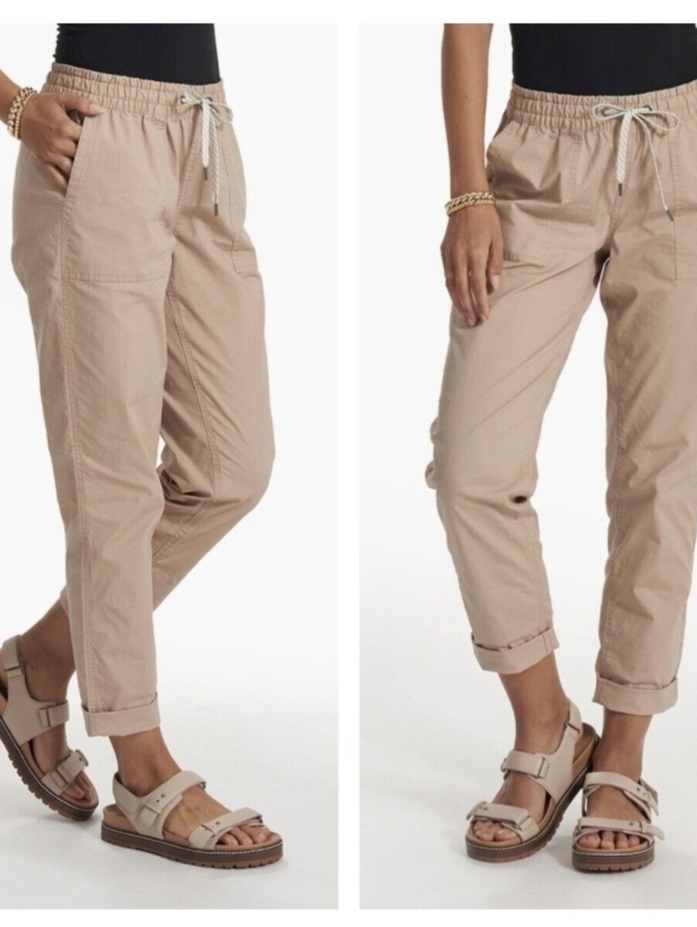 Vuori ripstop pants beige Size Large ankle VW450 Hiking Outdoor Casual